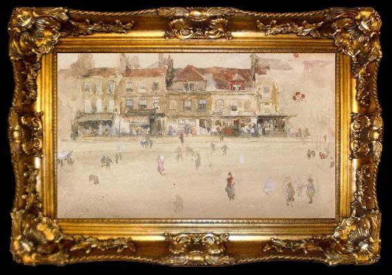 framed  James Mcneill Whistler Chelsea Shops (mk46), ta009-2